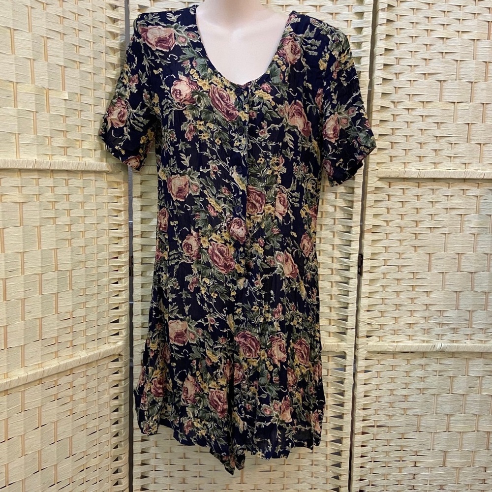 Vintage, Sophisticates By Jonathan Martin Printed Floral Jumper Dress. (S-M)